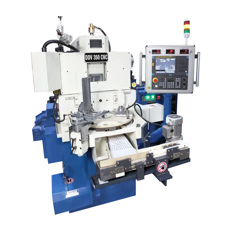 Alex double disk grinder, vertical spindle